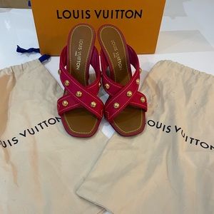 ********SOLD**********Authentic Louis Vuitton strap wedge. New with out tags